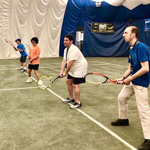 Practicing Tennis Swing